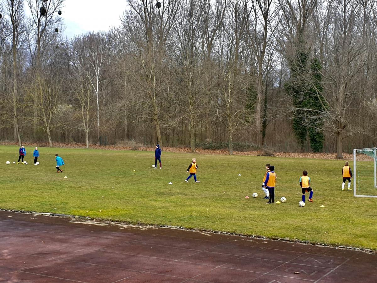 Endlich ein Training auf dem Rasen